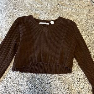 Brown Cropped Sweater